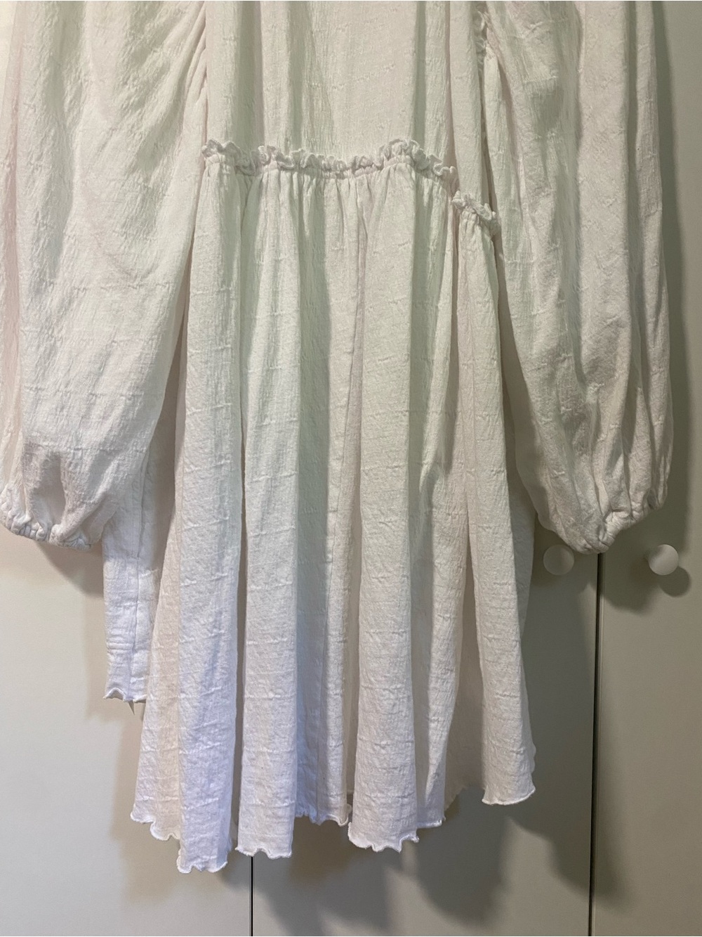 Free People Beach Women's White Button-Front Lightweight Tunic - Picture 8 of 8